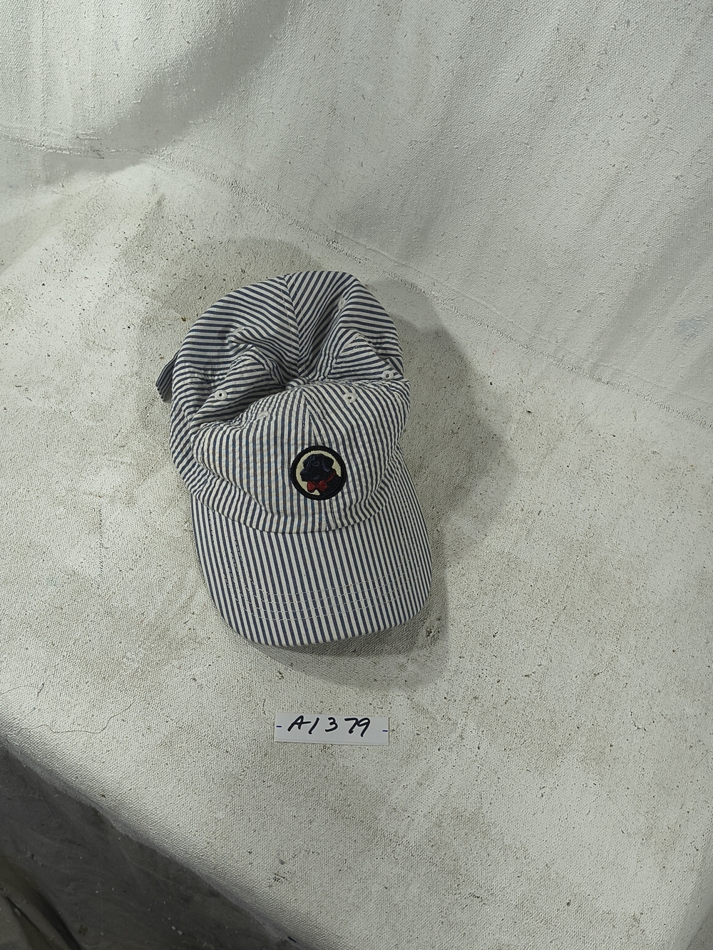 Southern Proper Blue and White Striped Cap with Embroidered Patch
